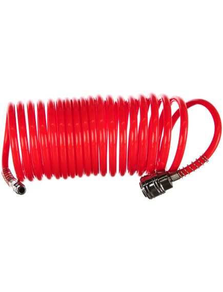 Шланг спиральный воздушный 5 м с быстросъемными соединениями MATRIX 57002, фото , изображение 5 - Метэкс