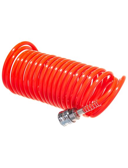 Шланг спиральный воздушный 5 м с быстросъемными соединениями MATRIX 57002, фото , изображение 6 - Метэкс