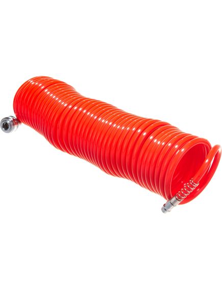 Шланг спиральный воздушный 10 м с быстросъемными соединениями MATRIX 57004, фото , изображение 5 - Метэкс