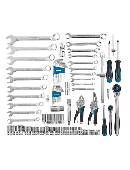 Набор инструментов 1/2", 1/4" 78 предметов 120 зубьев GROSS 14148, фото , изображение 4 - Метэкс