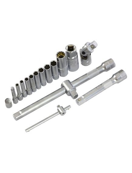 Набор инструментов 1/2", 1/4" 78 предметов 120 зубьев GROSS 14148, фото , изображение 10 - Метэкс