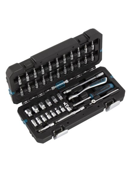 Набор инструментов 1/4" 42 предмета 120 зубьев GROSS 14146, фото , изображение 2 - Метэкс