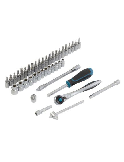 Набор инструментов 1/4" 42 предмета 120 зубьев GROSS 14146, фото , изображение 5 - Метэкс