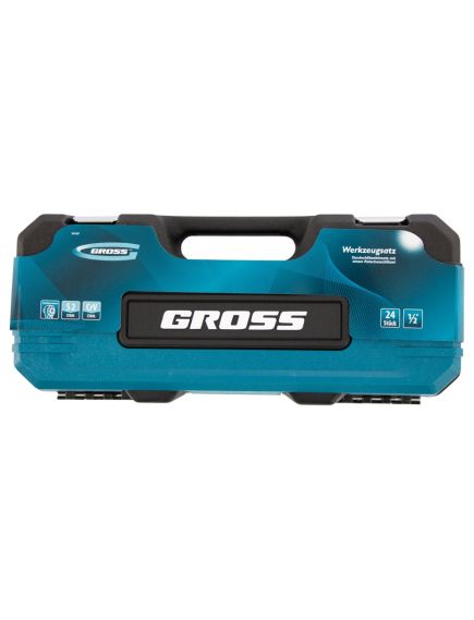 Набор инструментов 1/2" 24 предмета 120 зубьев GROSS 14147, фото , изображение 4 - Метэкс
