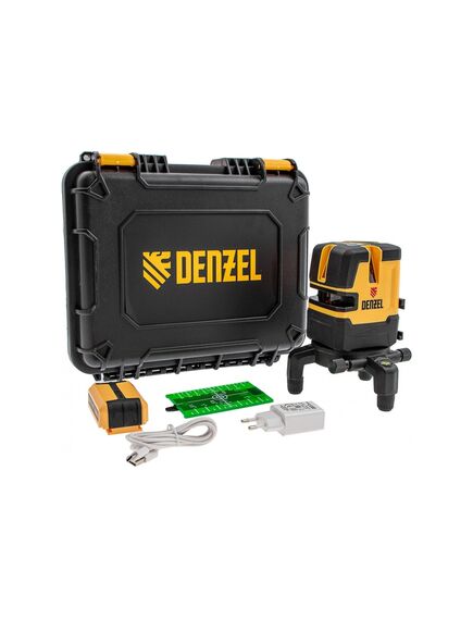 Уровень лазерный DENZEL (дальн. 30 м, погрешн. 0,3 мм/м, класс 2) LX 06 Green 30 м 35072, фото , изображение 5 - Метэкс