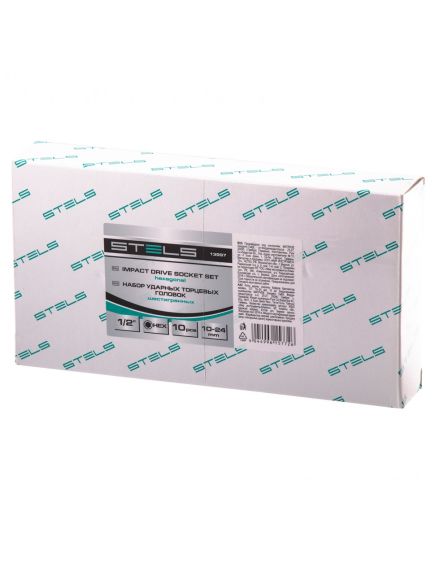 Набор шестигранных ударных торцевых головок 1/2" 10-24 мм 10 шт STELS 13997, фото , изображение 4 - Метэкс