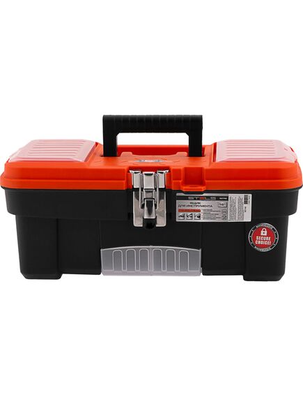 Ящик для инструмента 16" с металлическими замками 410x210x175 мм STELS 90746, фото , изображение 3 - Метэкс