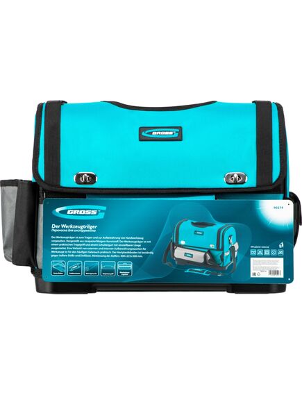 Переноска для инструмента 400х225х300 мм пластиковое дно наплечный ремень GROSS 90274, фото , изображение 17 - Метэкс