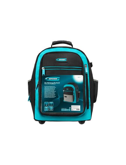 Рюкзак для инструмента 440х350х250 мм выдвижная рукоятка колеса GROSS 90275, фото , изображение 17 - Метэкс