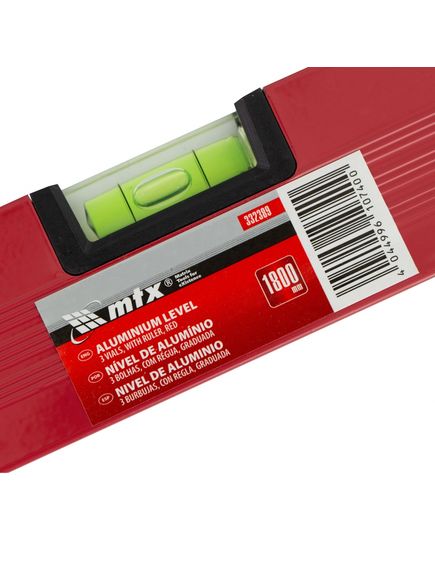 Уровень алюминиевый 1800 мм 3 глазка линейка MTX 332389, фото , изображение 6 - Метэкс