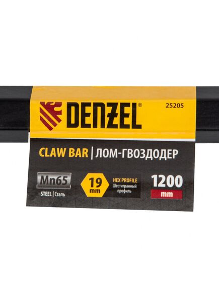 Лом-гвоздодер 1200 мм шестигранный 19 мм DENZEL 25205, фото , изображение 6 - Метэкс