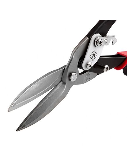 Ножницы по металлу 290 мм удлиненные прямой рез двухкомпонентные обрезиненные рукоятки MATRIX 78328, фото , изображение 3 - Метэкс