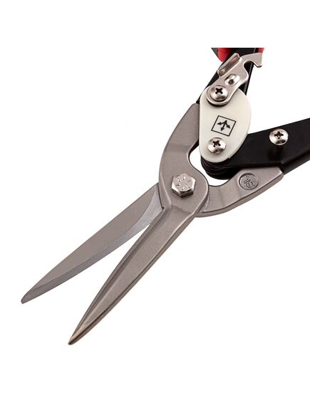 Ножницы по металлу 290 мм удлиненные прямой рез двухкомпонентные обрезиненные рукоятки MATRIX 78328, фото , изображение 4 - Метэкс