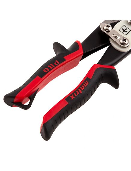 Ножницы по металлу 290 мм удлиненные прямой рез двухкомпонентные обрезиненные рукоятки MATRIX 78328, фото , изображение 6 - Метэкс