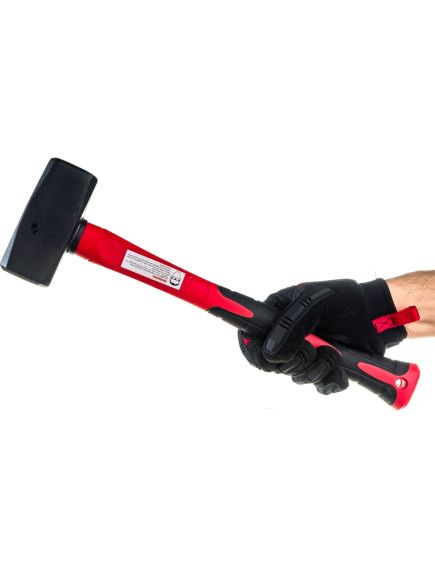 Кувалда 2000 г фибергласовая обрезиненная рукоятка 380 мм MATRIX 10974, фото , изображение 3 - Метэкс