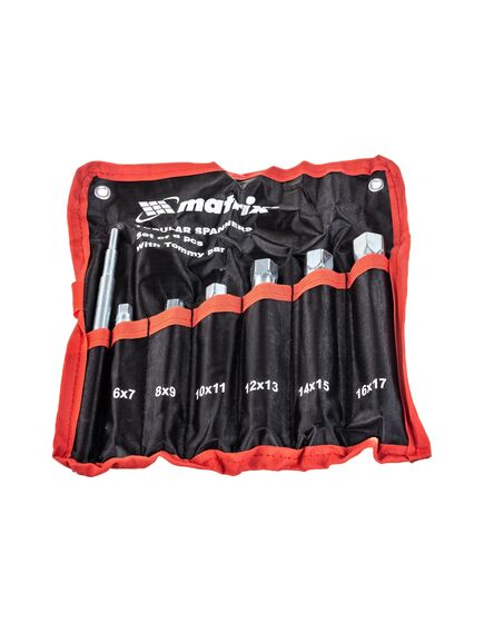 Набор ключей трубчатых торцевых 6х17 мм 7 предметов MATRIX 13719, фото , изображение 4 - Метэкс