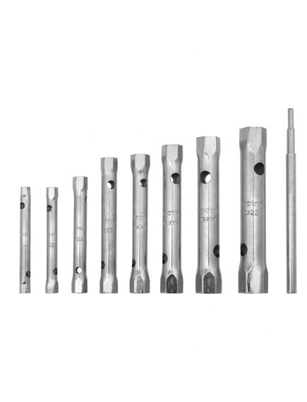 Набор ключей трубчатых торцевых 6х22 мм 9 предметов MATRIX 13725, фото , изображение 2 - Метэкс