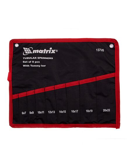 Набор ключей трубчатых торцевых 6х22 мм 9 предметов MATRIX 13725, фото , изображение 3 - Метэкс