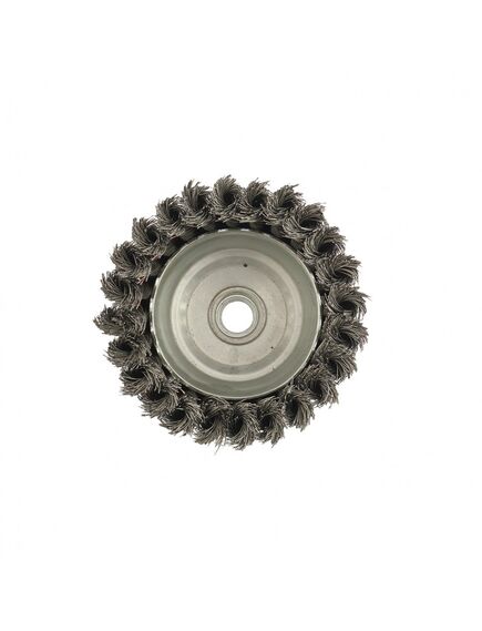 Щетка для УШМ 100 мм М14 "чашка" крученая проволока 0,35 мм MATRIX 74615, фото , изображение 4 - Метэкс