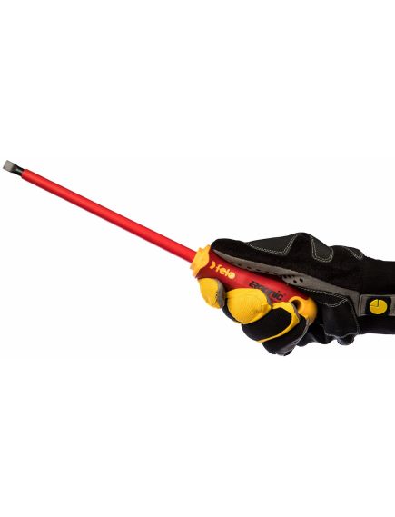 Отвертка диэлектрическая SL8 x 175 мм до 1000В Ergonic FELO 41308090, фото , изображение 4 - Метэкс