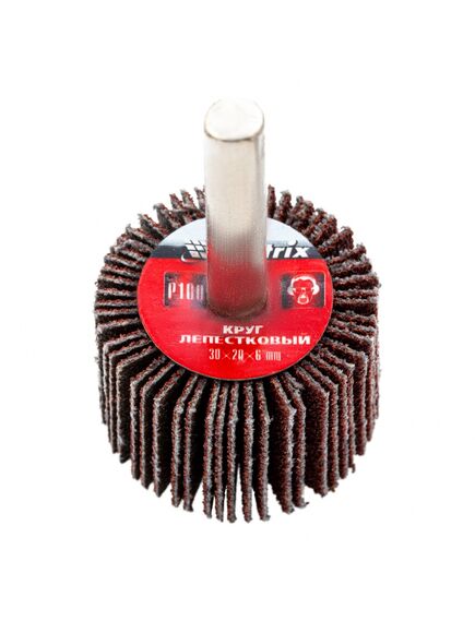 Круг лепестковый для дрели 30х20х6 мм P100 MATRIX 74161, фото , изображение 3 - Метэкс