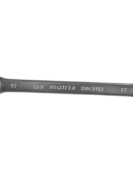 Набор ключей комбинированных 6-17 мм 6 шт матовый хром MATRIX 15402, фото , изображение 7 - Метэкс