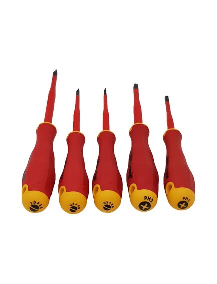 Набор отверток диэлектрических 5 шт до 1000 В SL/PH E-Slim Ergonic FELO 41385198, фото , изображение 2 - Метэкс