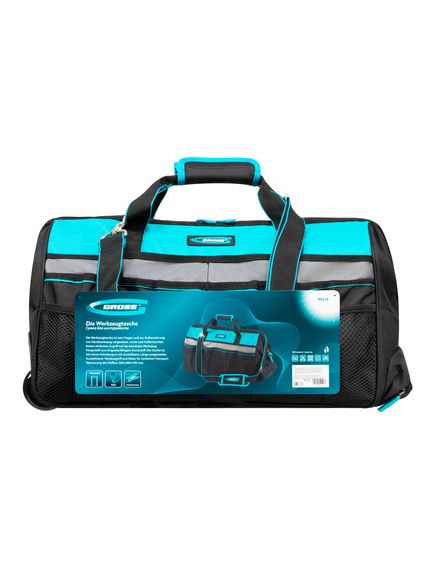 Сумка для инструмента 500х280х290 мм выдвижная рукоятка, колеса, наплечный ремень GROSS 90276, фото , изображение 13 - Метэкс