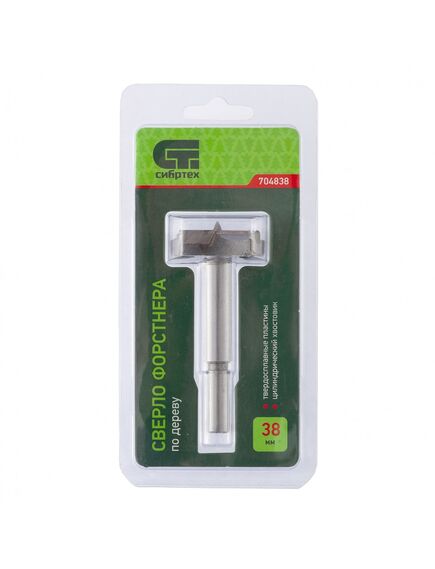 Сверло Форстнера по дереву 38 мм СИБРТЕХ 704838, фото , изображение 3 - Метэкс