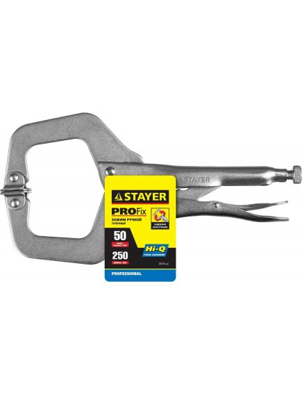 Зажим ручной 250 мм увеличенный захват STAYER 22476, фото , изображение 2 - Метэкс
