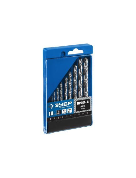 Набор сверл по металлу 1,0-10,0 мм (10 шт) Р6М5 класс А ЗУБР 29625-H10, фото , изображение 3 - Метэкс