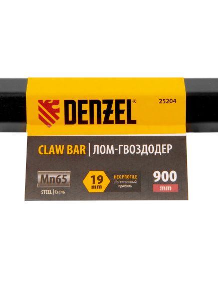 Лом-гвоздодер 900 мм шестигранный 19 мм DENZEL 25204, фото , изображение 6 - Метэкс