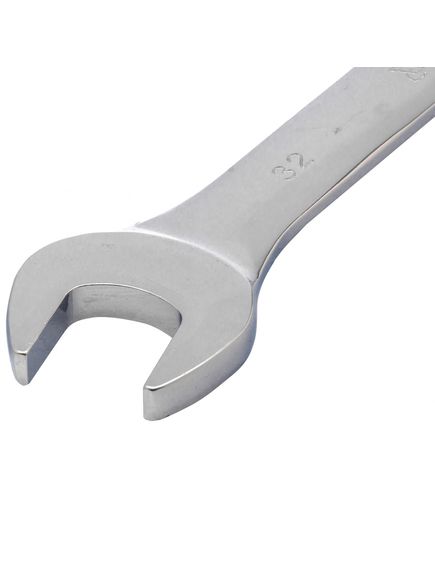 Ключ комбинированный трещоточный 32 мм зеркальный хром MATRIX 14818, фото , изображение 2 - Метэкс