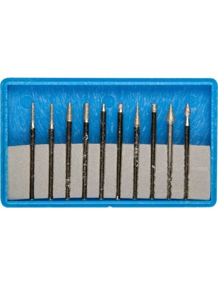 Набор насадок для гравера 10 шт с алмазным напылением ЗУБР 33383-H10, фото , изображение 2 - Метэкс