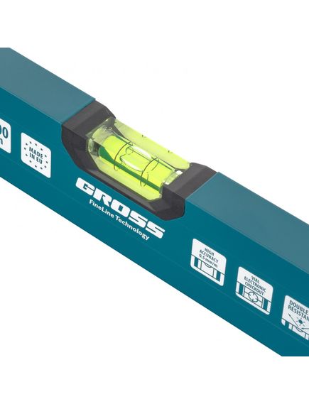 Уровень алюминиевый 1200 мм 2 глазка Handwerker GROSS 33904, фото , изображение 2 - Метэкс