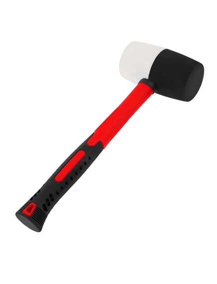 Киянка резиновая 910 г черно-белая резина фибергласовая рукоятка MATRIX 11173, фото , изображение 2 - Метэкс