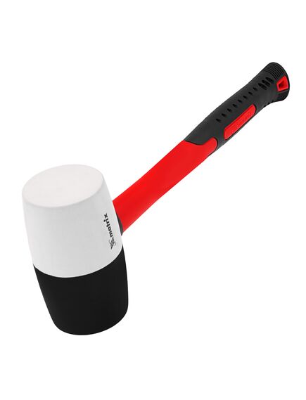 Киянка резиновая 910 г черно-белая резина фибергласовая рукоятка MATRIX 11173, фото , изображение 4 - Метэкс