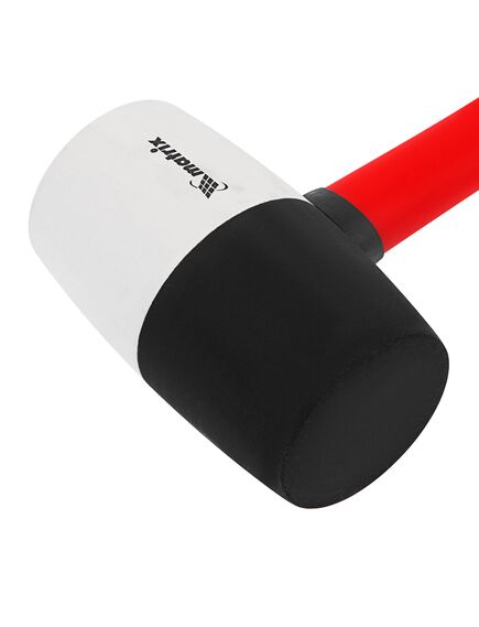 Киянка резиновая 910 г черно-белая резина фибергласовая рукоятка MATRIX 11173, фото , изображение 5 - Метэкс