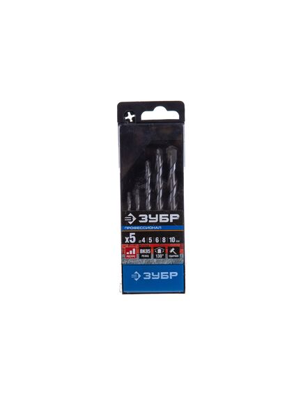 Набор ударных сверл по бетону (5 шт) ЗУБР 29140-Н5, фото , изображение 2 - Метэкс