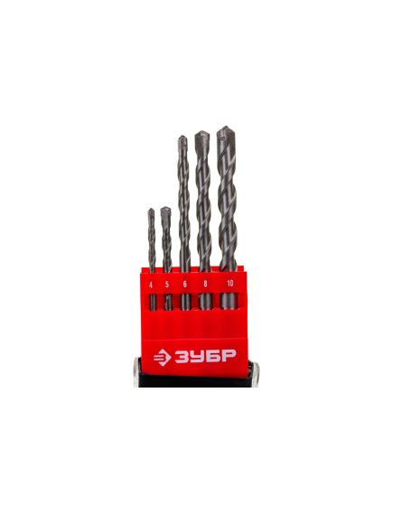 Набор ударных сверл по бетону 5 шт ЗУБР 2922-Н5, фото , изображение 3 - Метэкс