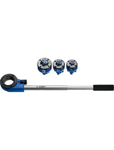 Набор клуппов 1/2-3/4-1" с трещоткой 4 предмета ЗУБР 28270-H3, фото , изображение 4 - Метэкс