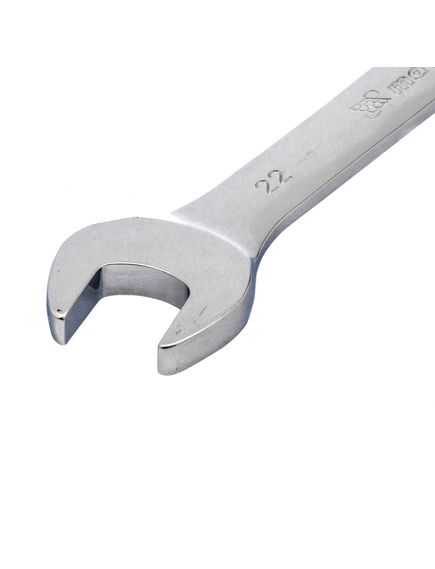 Ключ комбинированный трещоточный 22 мм зеркальный хром MATRIX 14814, фото , изображение 2 - Метэкс