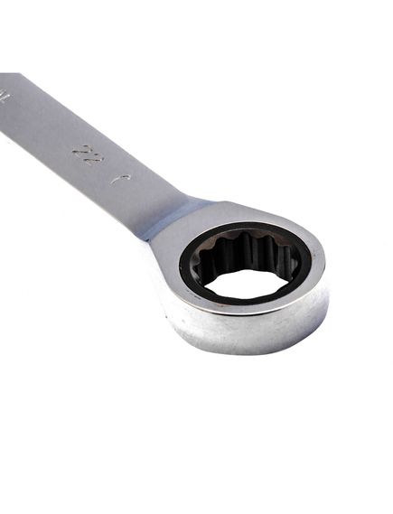 Ключ комбинированный трещоточный 22 мм зеркальный хром MATRIX 14814, фото , изображение 3 - Метэкс