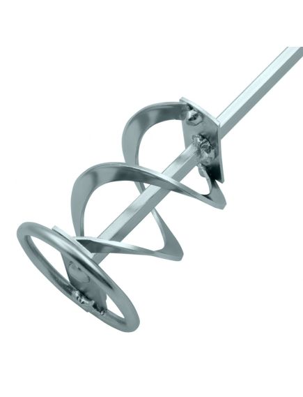 Миксер для красок и штукатурных смесей 60 х 400 мм шестигранный хвостовик 8 мм DENZEL 848437, фото , изображение 2 - Метэкс