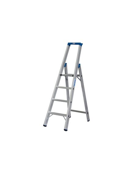 Стремянка 4 ступени алюминиевая с органайзером STABILO KRAUSE 124517, фото , изображение 3 - Метэкс