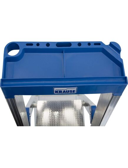 Стремянка 4 ступени алюминиевая с органайзером STABILO KRAUSE 124517, фото , изображение 6 - Метэкс