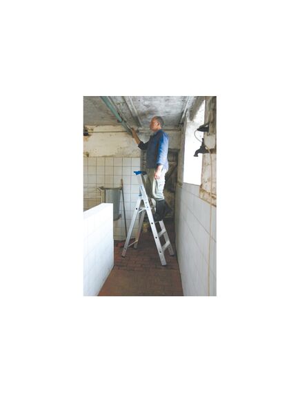 Стремянка 4 ступени алюминиевая с органайзером STABILO KRAUSE 124517, фото , изображение 11 - Метэкс