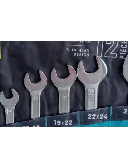 Набор ключей рожковых 6х32 мм 12 шт KRAFTOOL 27033-H12, фото , изображение 2 - Метэкс