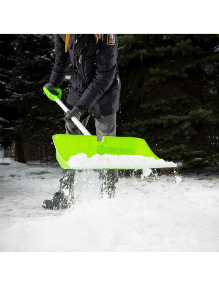 Лопата снеговая 535 x 385 мм полипропиленовая стальной черенок СИБРТЕХ 61493, фото , изображение 9 - Метэкс