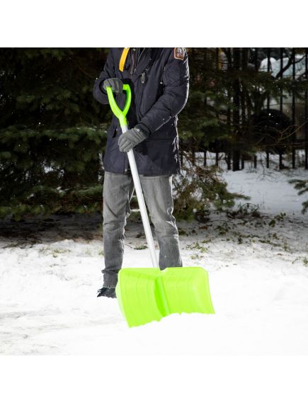 Лопата снеговая 535 x 385 мм полипропиленовая стальной черенок СИБРТЕХ 61493, фото , изображение 10 - Метэкс